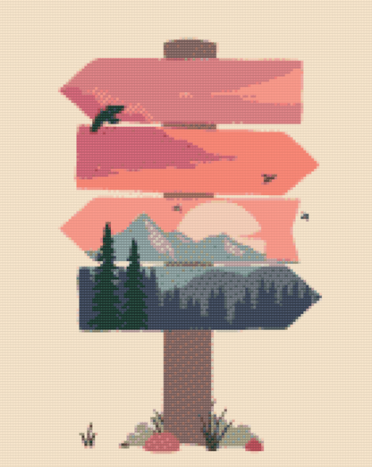 Diamond Painting - Vejskilt
