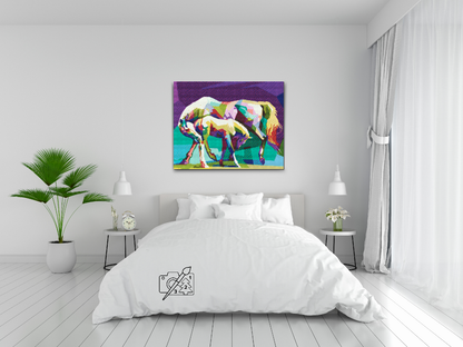 Diamond Painting - Farverige heste