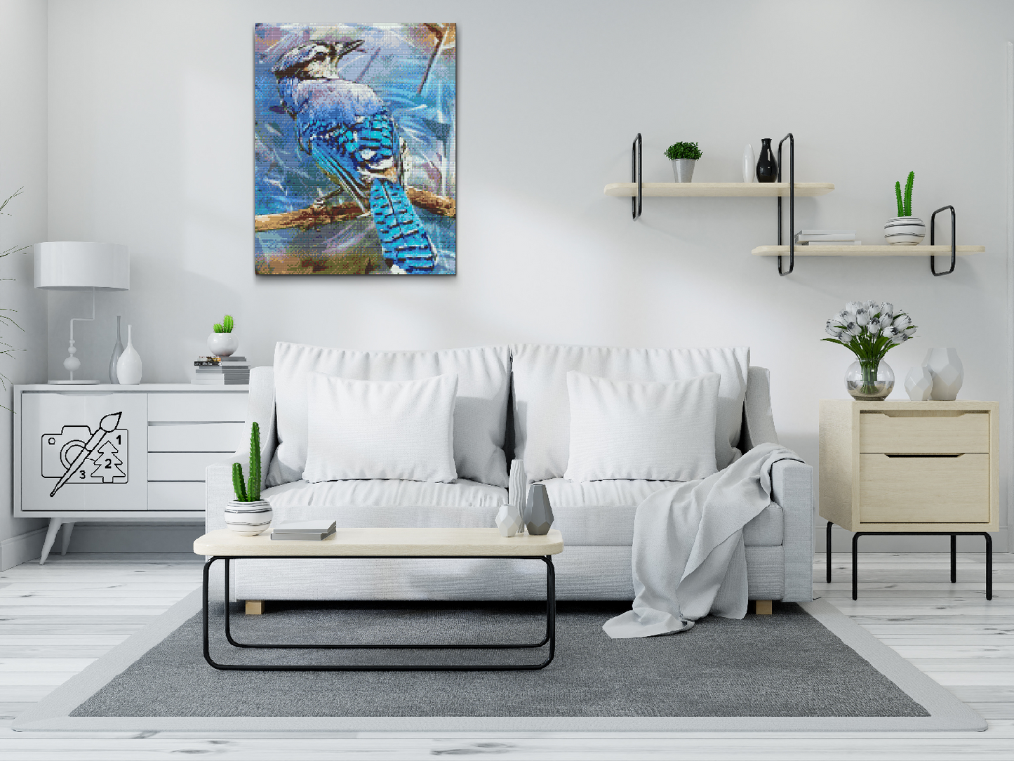 Diamond Painting - Fugl Blåskade