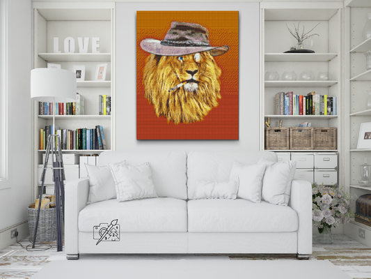 Diamond Painting - Løve med hat