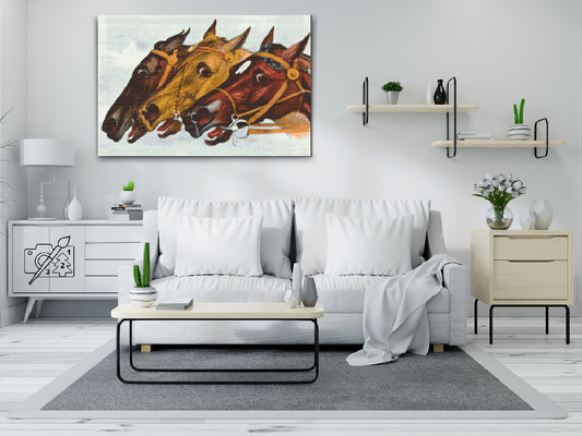 Diamond Painting - Kapløbsheste