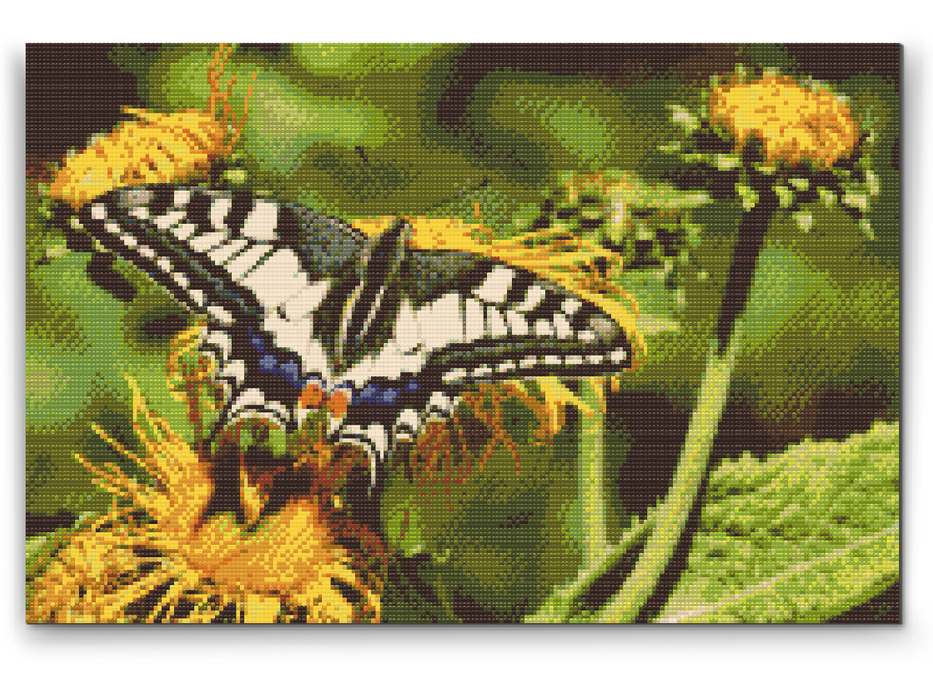 Diamond Painting - Sommerfugl på en mælkebøtte