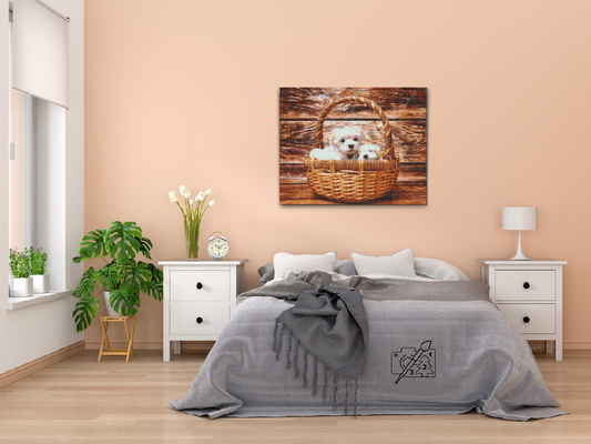 Diamond Painting - Hunde i kurven