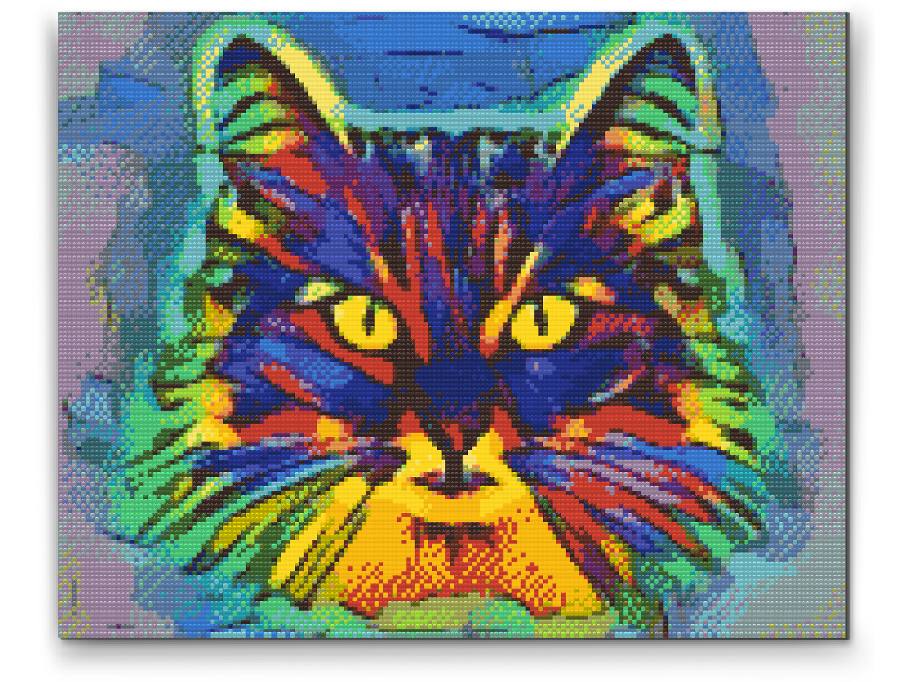 Diamond Painting - Farverig Kat 2