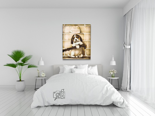 Diamond Painting - 4 uger gammel hvalp