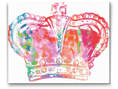 Diamond Painting - Farverig krone