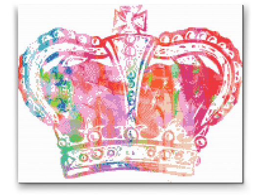 Diamond Painting - Farverig krone