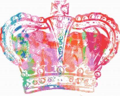Diamond Painting - Farverig krone