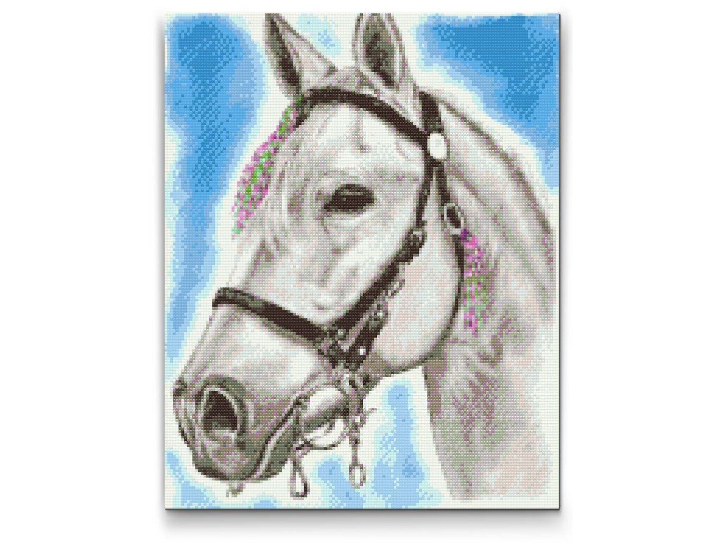 Diamond Painting - Hvid Hest