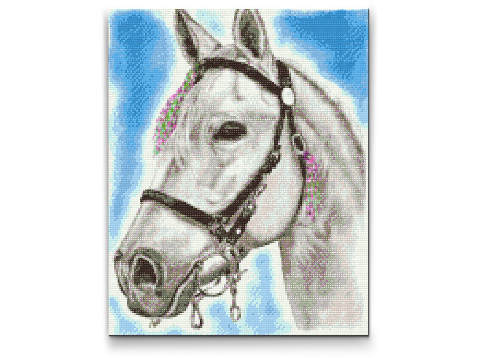Diamond Painting - Hvid Hest