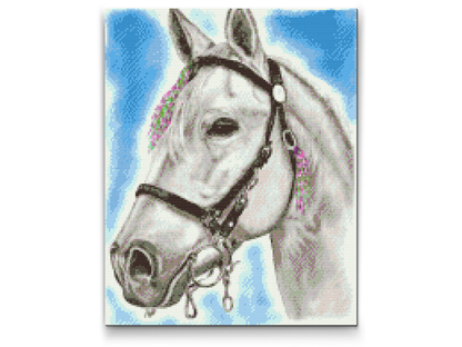 Diamond Painting - Hvid Hest