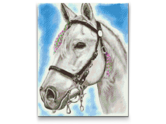 Diamond Painting - Hvid Hest