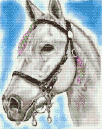 Diamond Painting - Hvid Hest