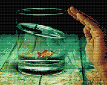 Diamond Painting - Fisk i glasset