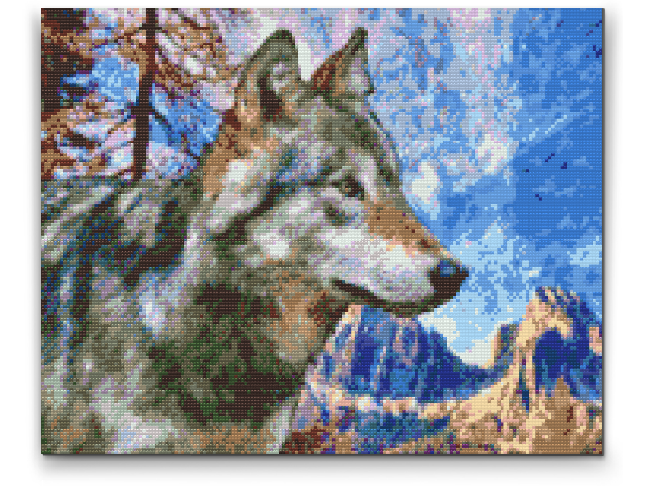 Diamond Painting - Ulven i bjergene