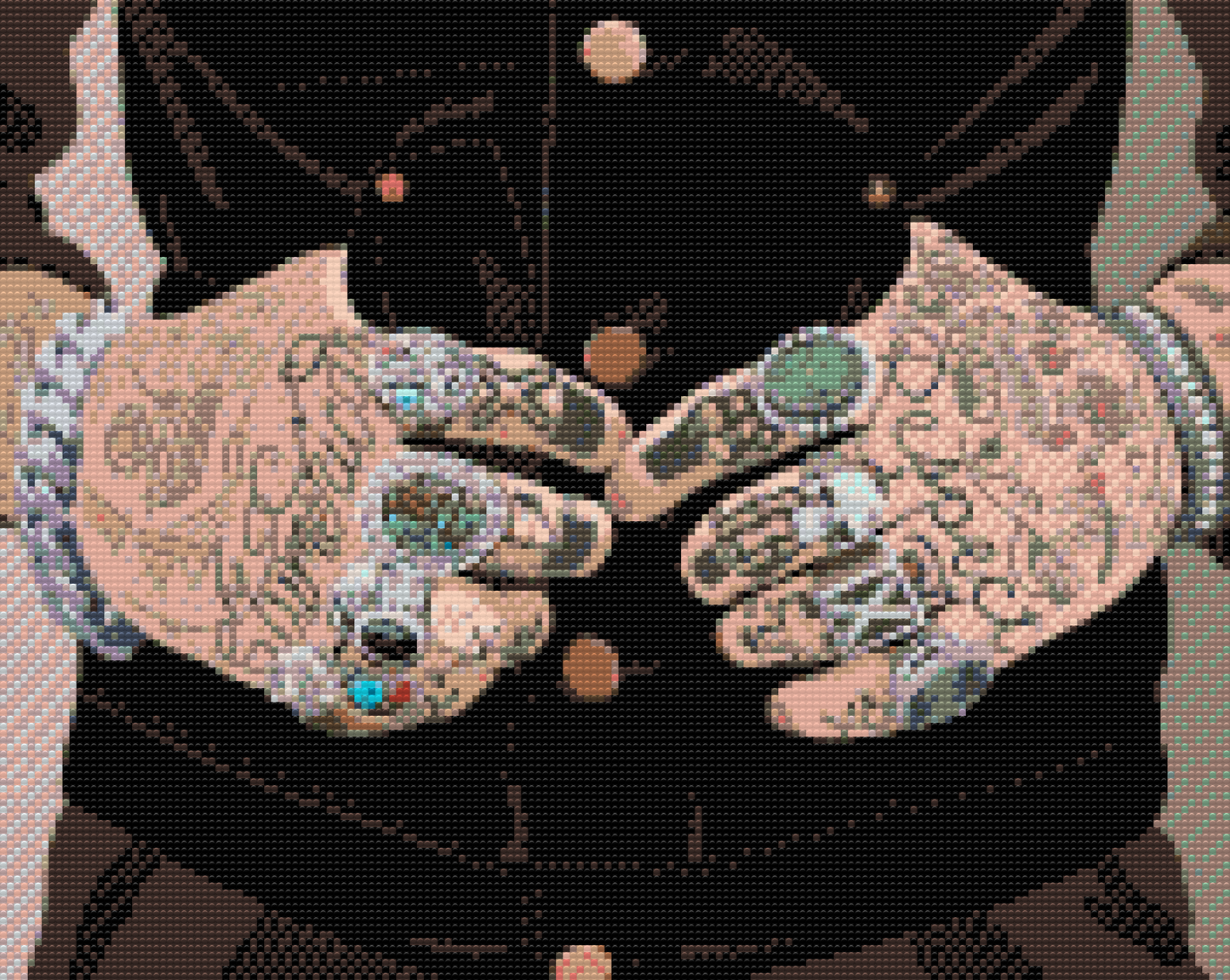 Diamond Painting - Tatueringer på hænderne