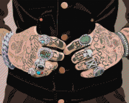 Diamond Painting - Tatueringer på hænderne