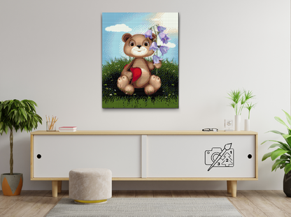 Diamond Painting - Teddy med Liljekonvall