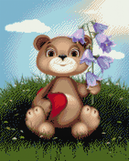 Diamond Painting - Teddy med Liljekonvall