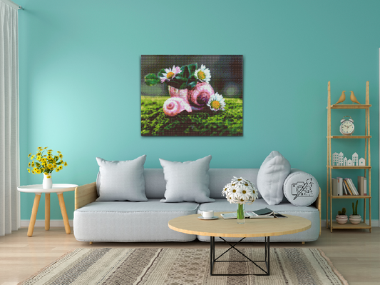 Diamond Painting - Margueritter i konkylien