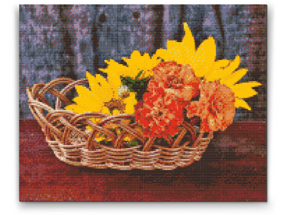 Diamond Painting - Kurv med blomster