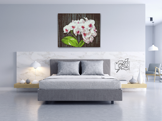 Diamond Painting - Hvid Orkidé