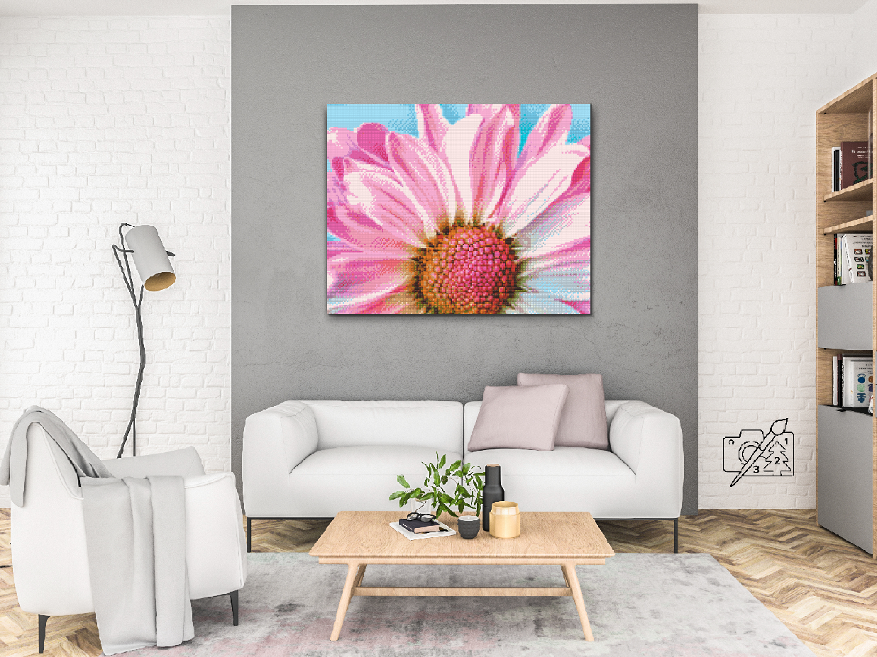 Diamond Painting - Blid lyserød blomst