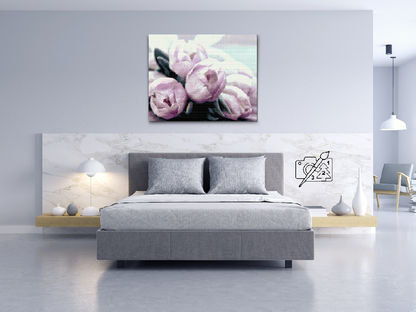 Diamond Painting - Lilla tulipaner på bordet