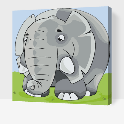 Paint by Numbers - Rund elefant