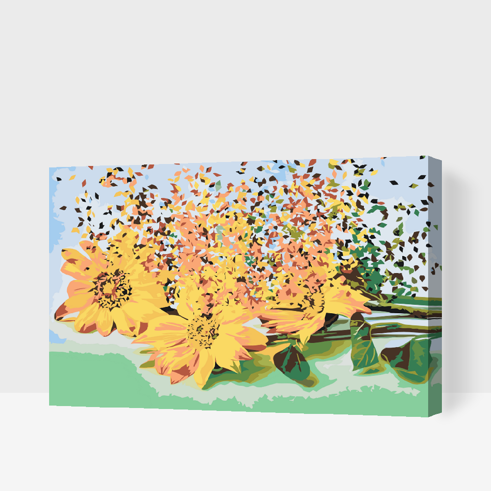 Paint by Numbers - Blæste solsikker