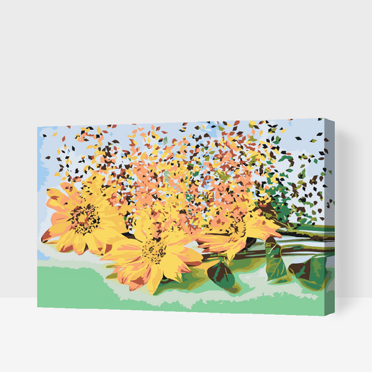 Paint by Numbers - Blæste solsikker