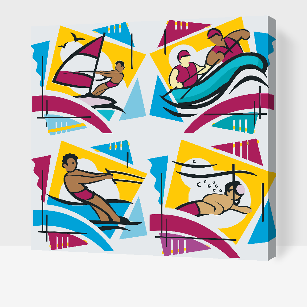 Paint by Numbers - Mix af Sports 4