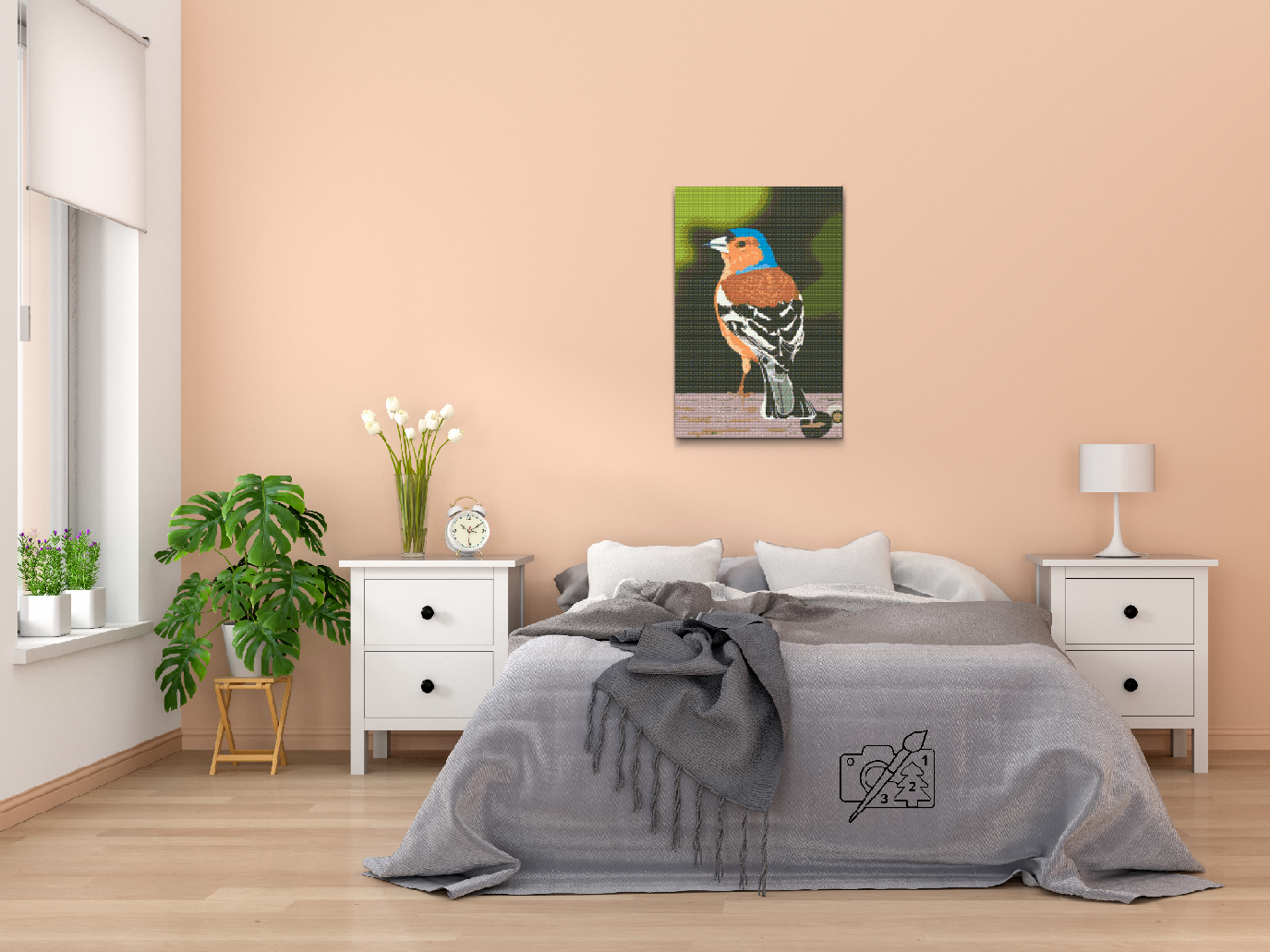 Diamond Painting - Fugl på træ