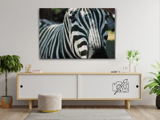 Diamond Painting - Fokuseret på Zebraen