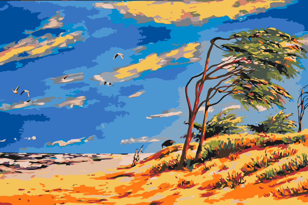 Paint by Numbers - Øde strand