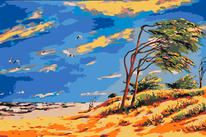 Paint by Numbers - Øde strand