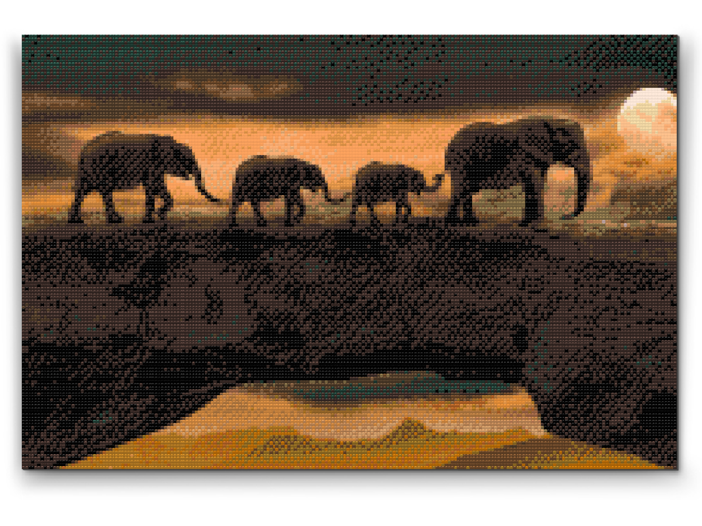 Diamond Painting - Vandrer med elefanter