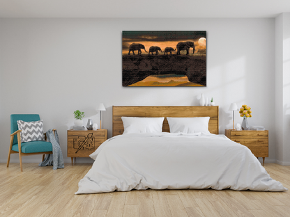 Diamond Painting - Vandrer med elefanter