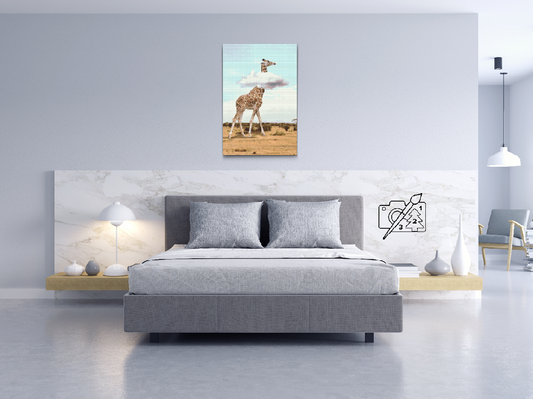 Diamond Painting - Giraf med hoved i skyerne