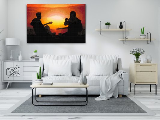 Diamond Painting - Guitarister ved Sunset