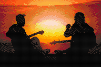 Diamond Painting - Guitarister ved Sunset