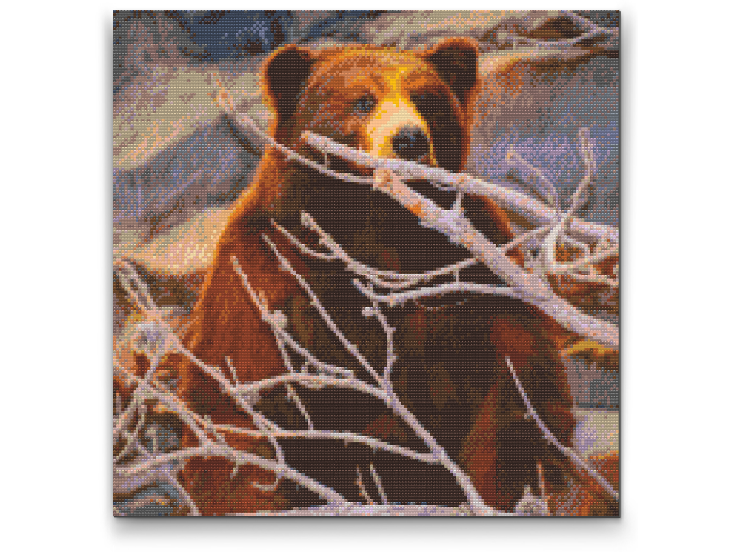 Diamond Painting - Bjørn lurer efter bytte
