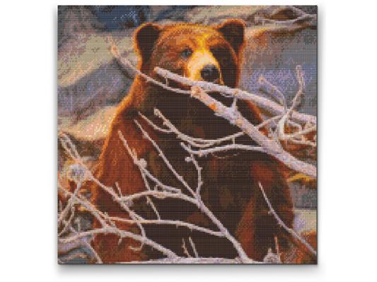 Diamond Painting - Bjørn lurer efter bytte