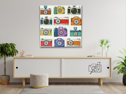 Diamond Painting - Farverige kameraer