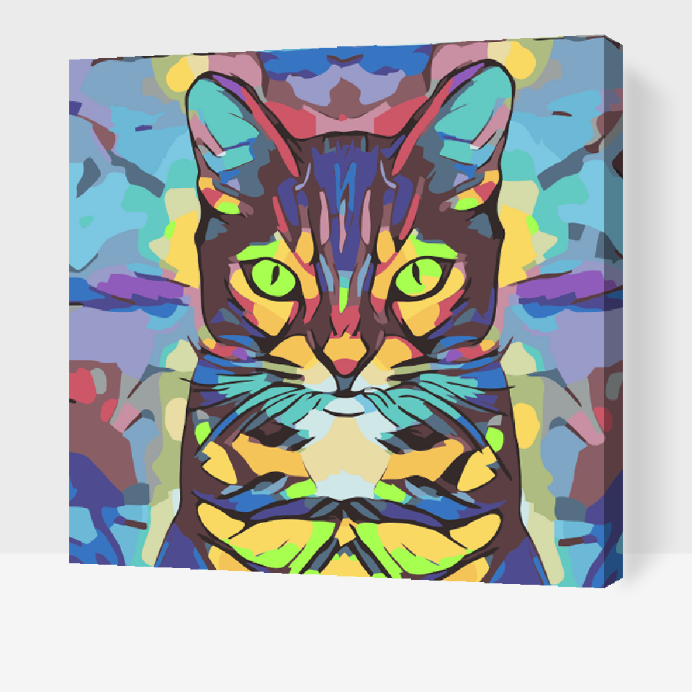 Paint by Numbers - Farverig Kat