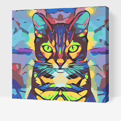 Paint by Numbers - Farverig Kat