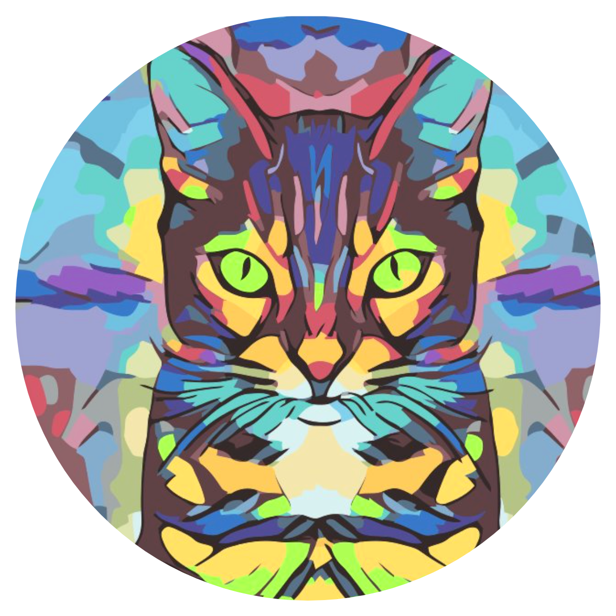 Paint by Numbers - Farverig Kat