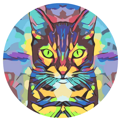 Paint by Numbers - Farverig Kat