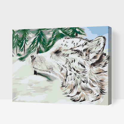 Paint by Numbers - Hund i Sneen