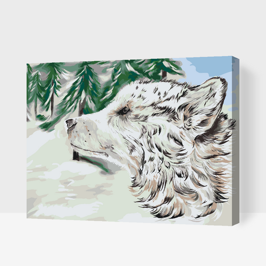 Paint by Numbers - Hund i Sneen